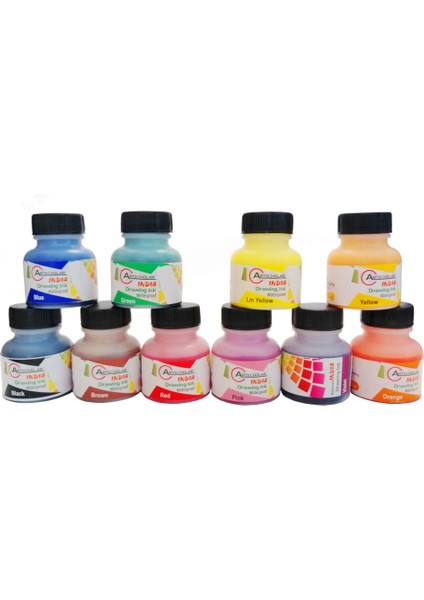 Çini Mürekkebi Seti 10 Renk 30 ml fiyatları