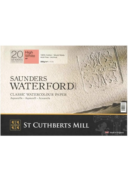 Saunders Waterford Series Hot Press Suluboya Blok 23 x 31 cm 300 gr 20 Yaprak