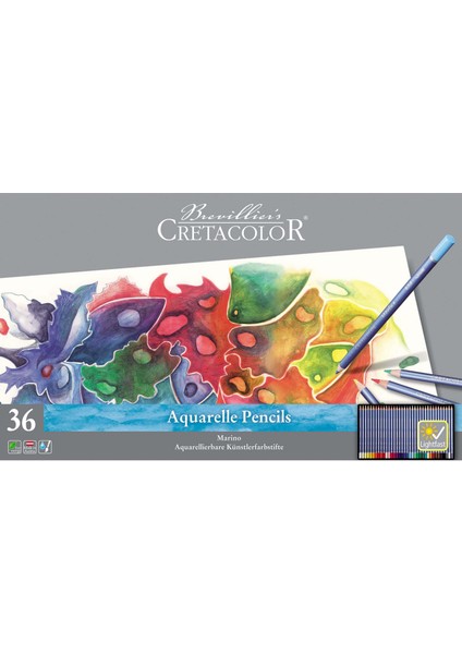 Cretacolor Marino Aquarelle Pencils 36 Renk