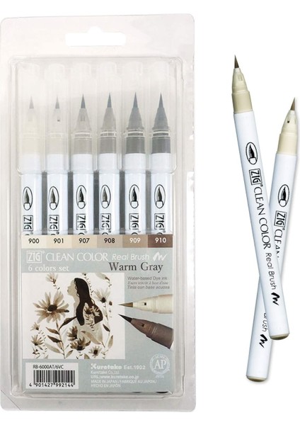 Clean Color Real Brush 6'lı Warm Grey Set modelleri