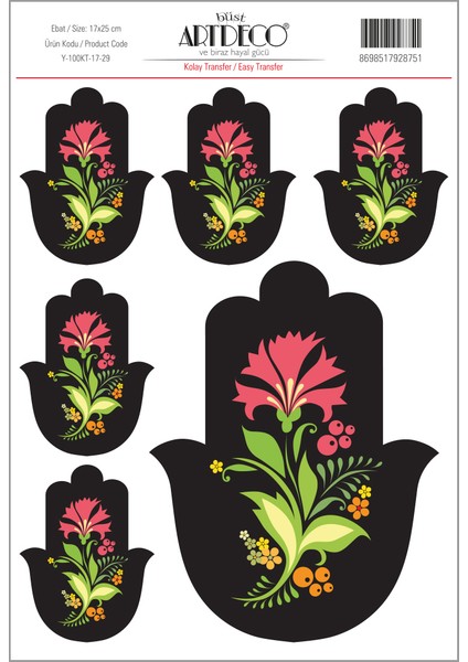 Kolay Transfer 17 x 25 cm Desen No:29