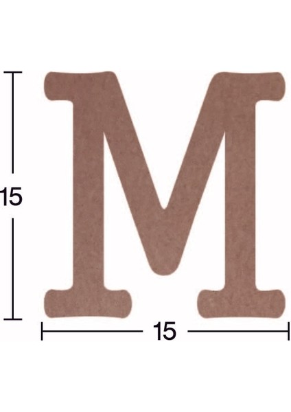 Ahşap M Harfi 18MM H16
