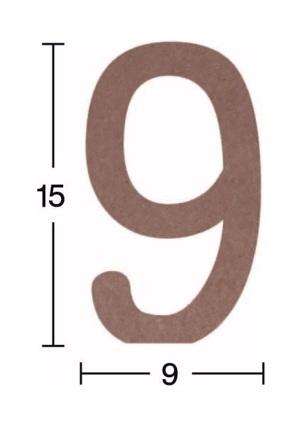Ahşap 9 Rakamı 18MM H42