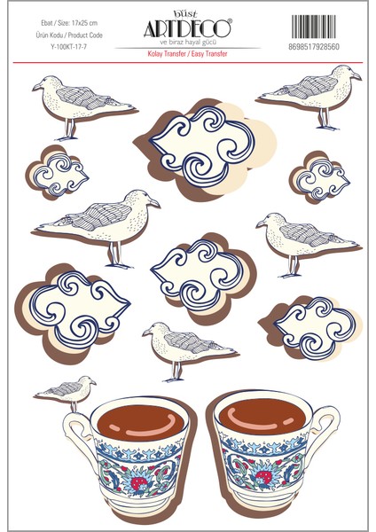 Kolay Transfer 17 x 25 cm Desen No:7
