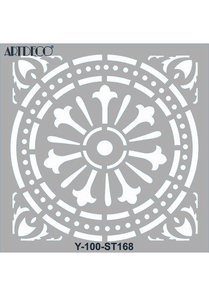 Stencil 30 x 30 cm Geometrik Fayans 168