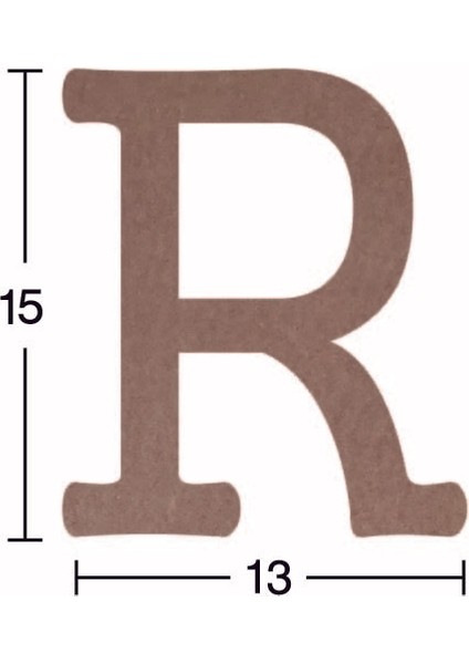 Ahşap R Harfi 18MM H21