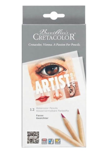 Cretacolor Artist Studio Watercolor Pencils Faces Set 12'li