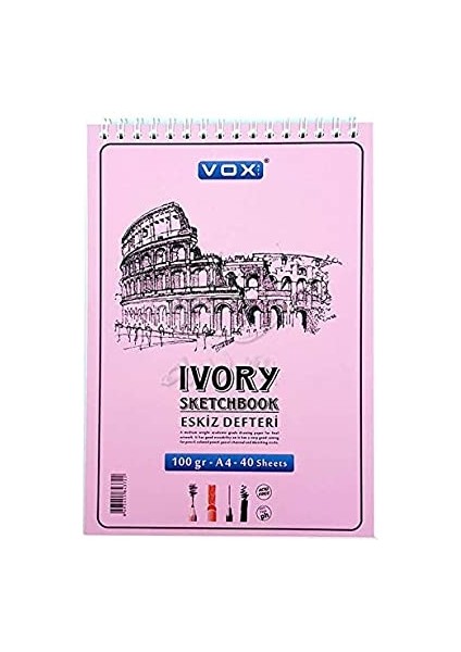 Vo x Ivory Eskiz Defteri A4 100 gr 40 Yaprak