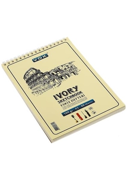 Vo x Ivory Eskiz Defteri A5 100 gr 40 Yaprak