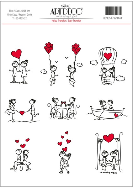 Kolay Transfer 25 x 35 cm Desen No:22