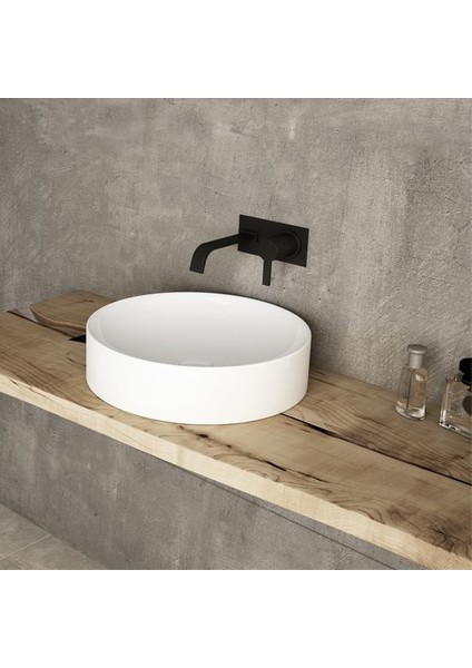 Siena 43 cm Tezgah Üstü Oval Lavabo Beyaz