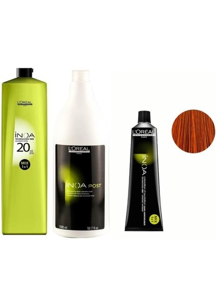 Loreal Professionnel Loreal Inoa Krem Oksidan 20 Vol. %6 1000 Ml+Post Boyalı Saç Şampuanı 1500 Ml+No:7,43 Saç Boyası