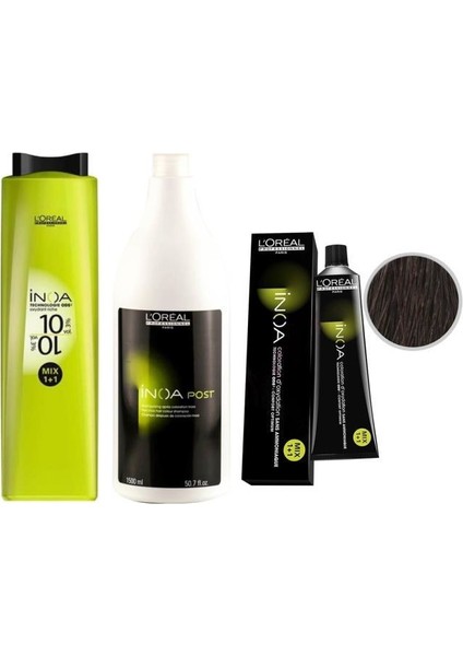 Loreal Professionnel Loreal Inoa Krem Oksidan 10 Vol. %3 1000 Ml+Post Boyalı Saç Şampuanı 1500 Ml+ No:5,32 Saç Boyası