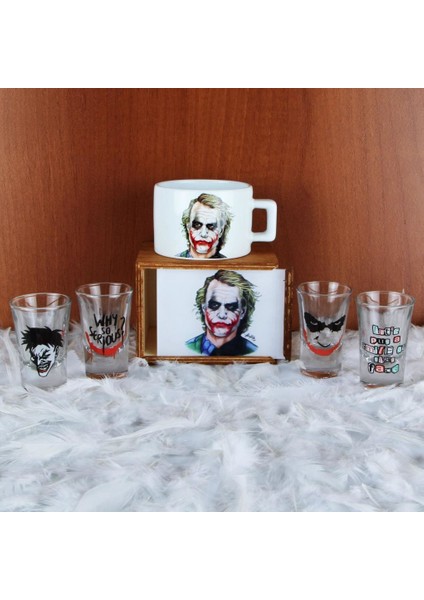 Joker Kutulu Kupa Joker 4lü Shot Bardağı Seti