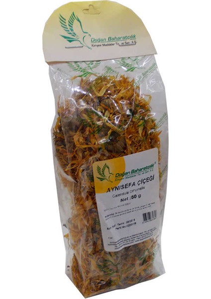 Doğal Aynısefa Çiçeği Portakal Nergisi Çiçeği Calendula 50 gr Paket