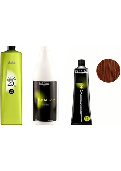 Loreal Professionnel Loreal Inoa Krem Oksidan 20 Vol. %6 1000 Ml+Post Boyalı Saç Şampuanı 1500 Ml+No:7,35 Saç Boyası