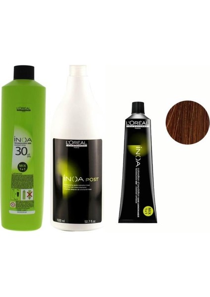Loreal Professionnel Loreal Inoa Krem Oksidan 30 Vol. %9 1000 Ml+Post Boyalı Saç Şampuanı 1500 Ml+No:7,3 Saç Boyası