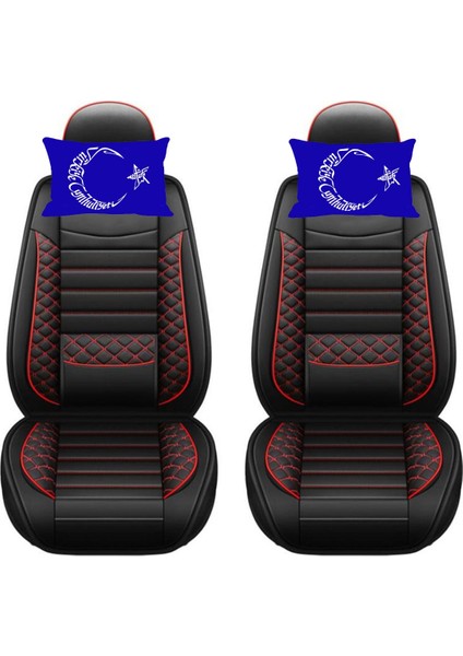 Fiat Tempra Oto Uyumlu Koltuk Boyun Yastığı Bayrak Logolu Lacivert Yastık