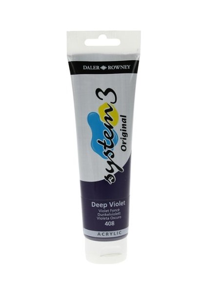 System 3 Akrilik Boya 150 ml N.408 Deep Violet