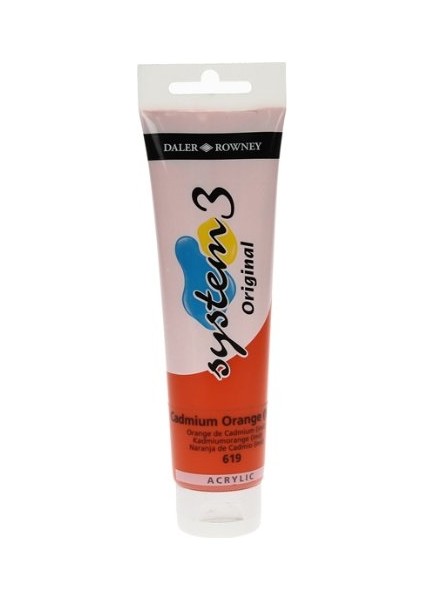 System 3 Akrilik Boya 150 ml N.619 Cadmium Orange Hue