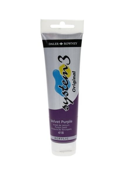 System 3 Akrilik Boya 150 ml N.418 Velvet Purple