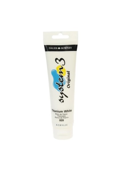 System 3 Akrilik Boya 150 ml N.009 Titanium White
