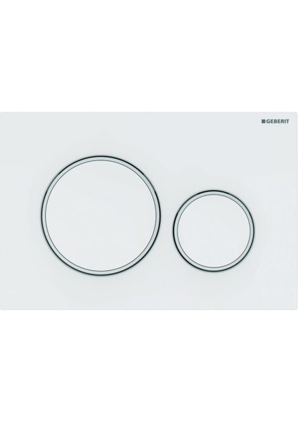 Geberit SIGMA20 115.882.01.1 Kumanda Kapağı,çift Basmalı, Mat Beyaz/parlak Beyaz/ Mat Beyaz