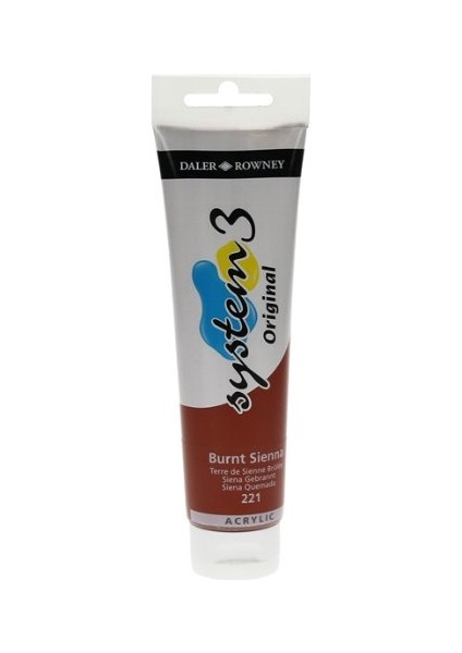 System 3 Akrilik Boya 150 ml N.221 Burnt Sienna