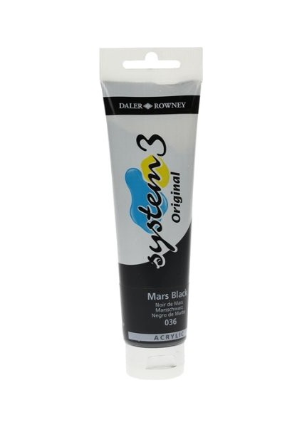 System 3 Akrilik Boya 150 ml N.036 Mars Black