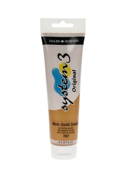 System 3 Akrilik Boya 150 ml N.707 Rich Gold Imit