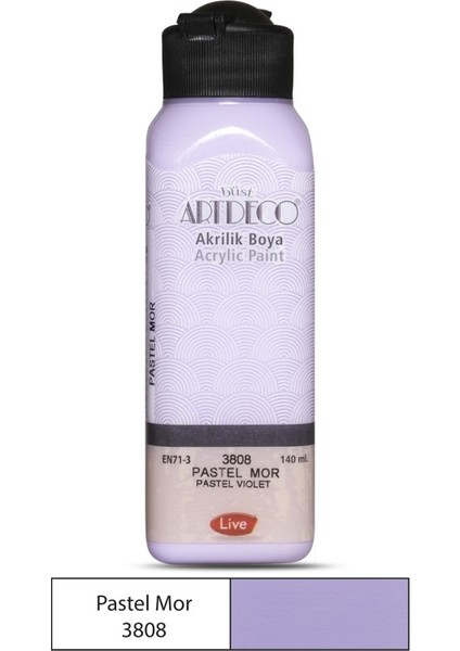 Akrılık Ahsap Boyası 140 ml N:3808 Pastel Mor