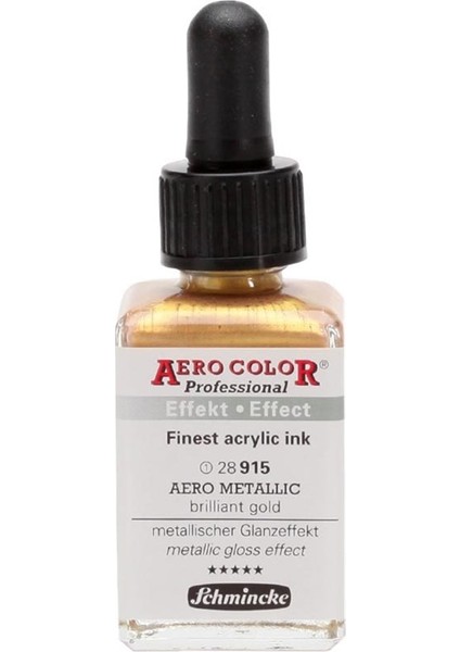 Aero Color Effect Akrilik Mürekkep 28ML Aero Metalllic Briliant Gold