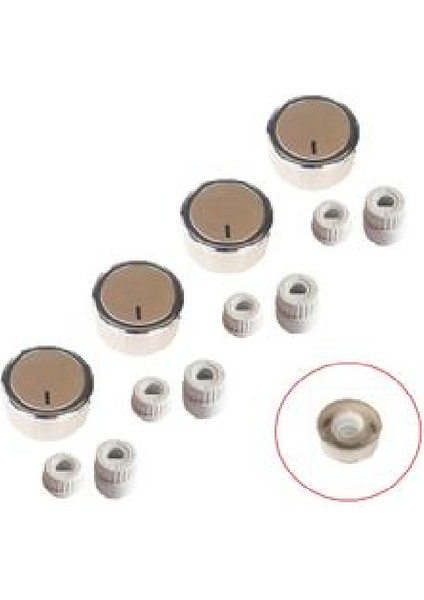 Fırın Setüstü Ocak Düğme No 18 Inox Set (4 Adet)