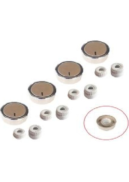 Fırın Setüstü Ocak Düğme No 18 Inox Set (4 Adet)