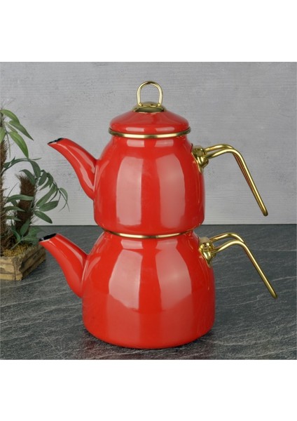 B23 Trend Tohana Emaye Çaydanlık Kilitli Kapak