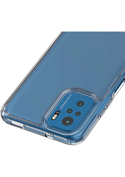 Xiaomi Redmi Note 10S Kılıf Coss Şeffaf Sert Kapak Şeffaf