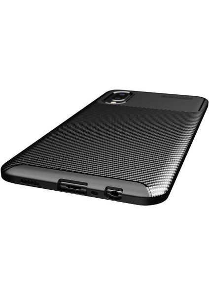 Samsung Galaxy A02 Kılıf Negro Silikon Deri Görünümlü+Nano Glass Siyah fiyatları