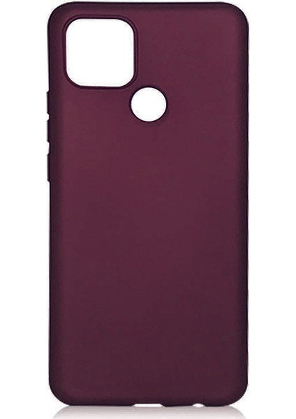 Oppo A15 Kılıf Premier Mat Soft Silikon Mürdüm