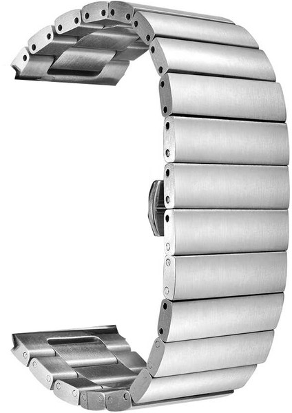 Apple Watch Uyumlu 38MM Kordon Şık Tasarım Metal Kordon Krd-41 Gümüş