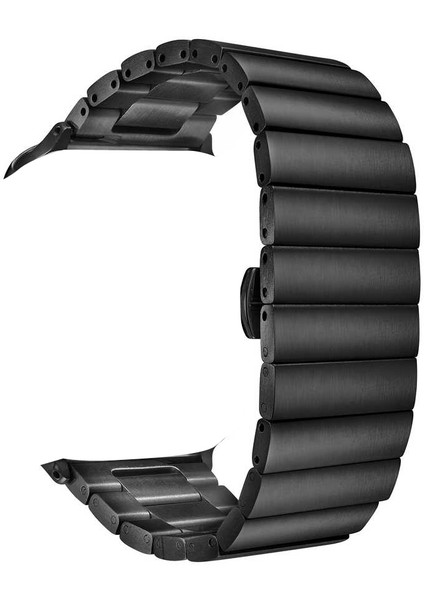 Apple Watch Uyumlu 38MM Kordon Şık Tasarım Metal Kordon Krd-41 Siyah