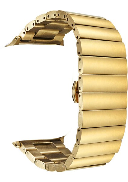 Apple Watch Uyumlu 38MM Kordon Şık Tasarım Metal Kordon Krd-41 Gold