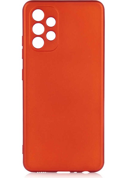 Samsung Galaxy A32 4g Kılıf Mat Soft Premier Silikon+Nano Glass Kırmızı