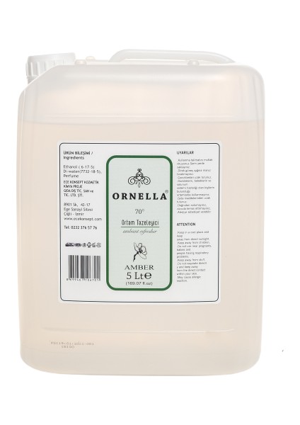 70C Ortam Tazeleyici Oda Parfümü Amber - 5 Lt-