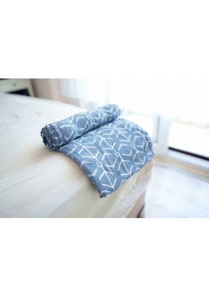 Müslin Bez 100X120CM Tekli Mavi Geo fırsatları