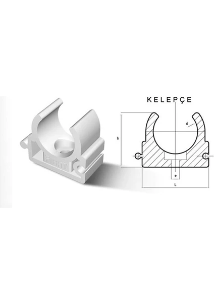 FIRAT PLASTİK Pprc Boru Kelepçesi 25'lik 10'lu