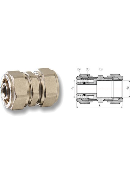 Pex Bağlantı Manşonu 16 mm