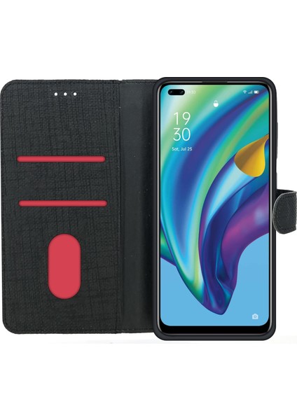 Oppo Reno4 Lite Kılıf Fitcase Fabric Kapaklı Cüzdanlı fiyatları