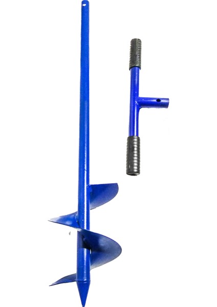 Mert Metal Manuel Su Sondaj Makinesi Toprak Burgu Aleti 15CM Çap 2 mt Boy