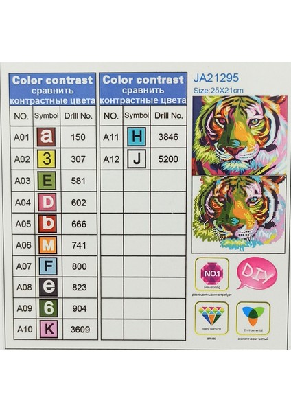 Kaplan Modeli Boncuklu Taşlı Mozaik Elmas Goblen Pano 21 x 25 cm fiyatları