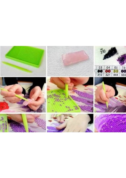 Kaplan Modeli Boncuklu Taşlı Mozaik Elmas Goblen Pano 21 x 25 cm fırsatları